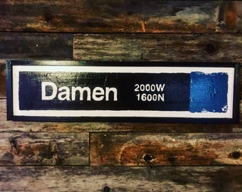 Damen L Train Sign