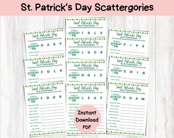Saint Patrick's Day Scattergories Game | Classroom Party (PDF Downloadable)