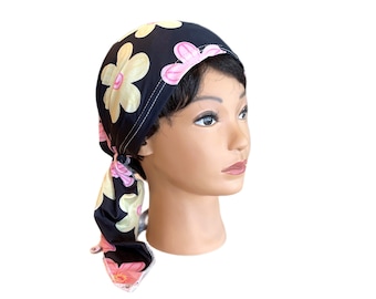 Retro Floral Headwear | Pre-Tied Scarves for Women | Cancer Scarves | Chemo Scarves  | Hair Loss| Alopecia| Running, Hiking Biking Bandana