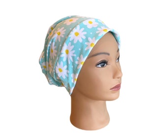 Daisy Chemo Cap/Hat Designed for Cancer Patients ~ Cancer Beanies ~ Chemo Headwear ~ Sleep Cap ~ Care Packages ~ Cancer Cap~ Hair Loss