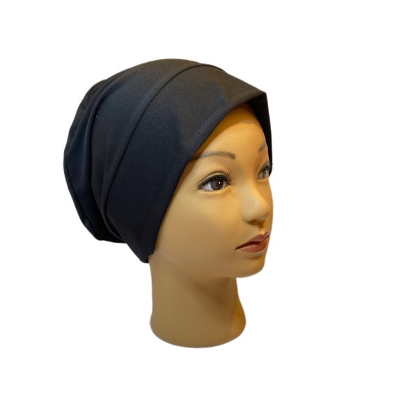 Black Chemo Cap/hat for Cancer Patients Alopecia/hair Loss Etsy