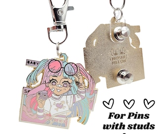 Clearrings Keychain Converters | Enamel Pin to Keychain Converter | Gauged Ears | Studs | Alternative | Gift Ideas | Stretched Ears