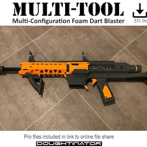 Foam Dart Launcher | Multi-Tool High-Power 3D Printed Foam Dart Blaster | STL File Download | 200 FPS Talon Mag Compatible | NERF Mod