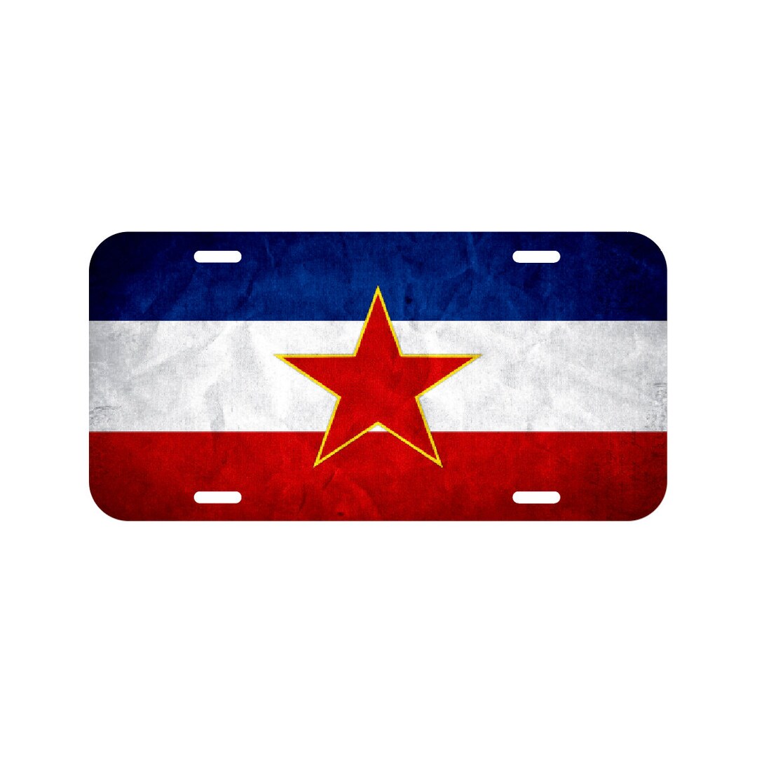 Yugoslavia Yugoslav Flag Belgrade License Plate for Vehicles Etsy