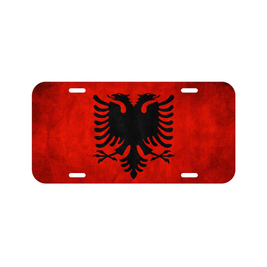 Albanian Albania Flag License Plate for Vehicles Cars Trucks Etsy