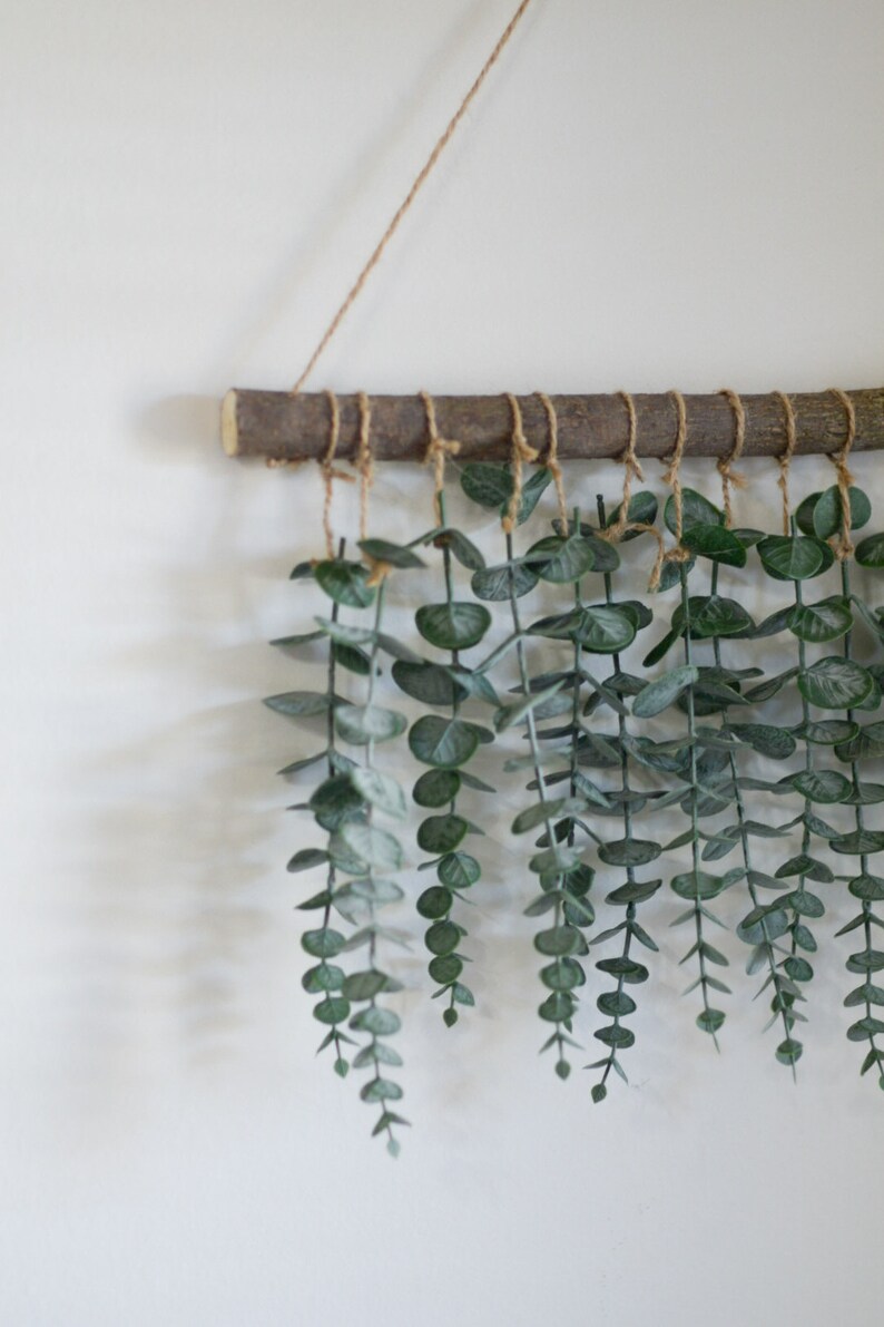 Artificial Eucalyptus Wall Decor Wall Hanging Eucalyptus Etsy