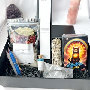 MystiCat Spiritual Kit | Spiritual Gift Box | Mystery Box | Self Care | Smudge Kit | Ritual Box