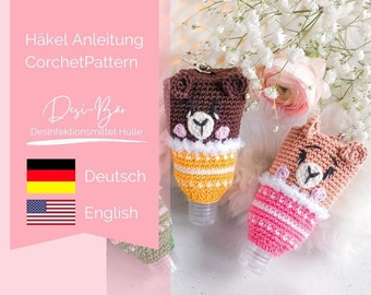 PDF instructions Desi Bear - Disinfectant crochet cover in DE and ENG