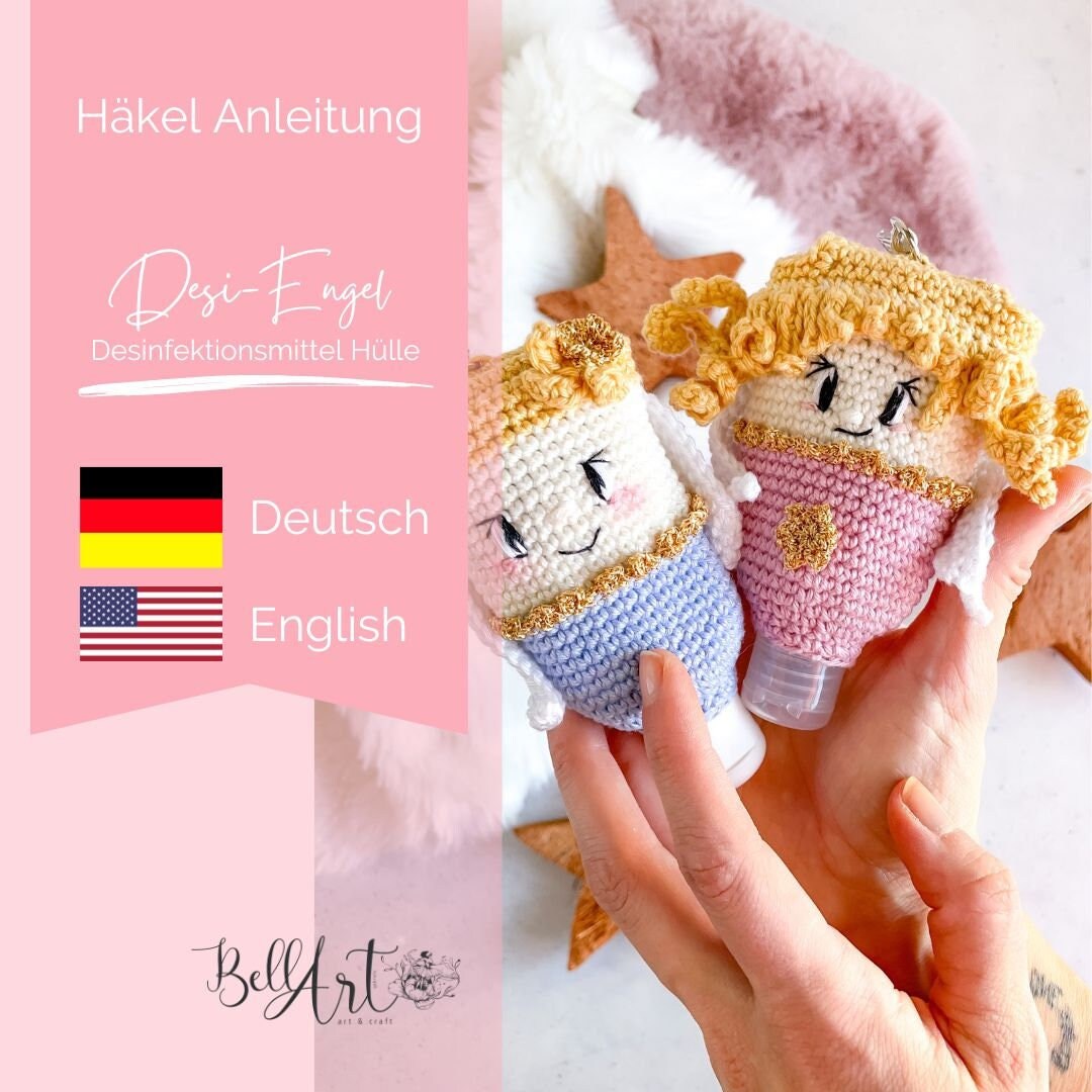 PDF Instructions Desi-engel - Disinfectant Crochet Cover in DE and ENG -  Etsy Israel