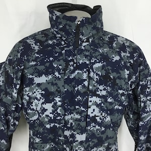 USN スモール Xショート パーカー ライナー付き デジタル カモフラージュ ポーラテック NWU 米海軍