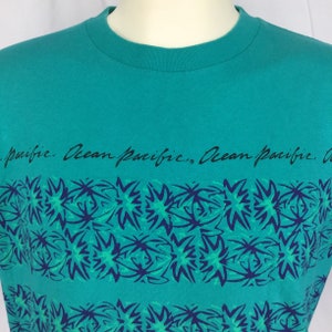 ヴィンテージ サイズ L シングルステッチ Tシャツ ビーチ サーフ オーシャン パシフィック オールオーバー 1993年製