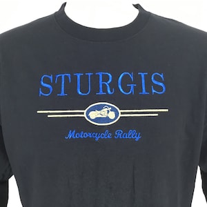 Mens Sz Medium Long Sleeve TShirt Sturgis Motorcycle Rally Black Hills