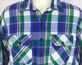 Vintage Sz Large Shirt Jac Dee Cee Plaid Flannel Hunting Quilted Lining Button