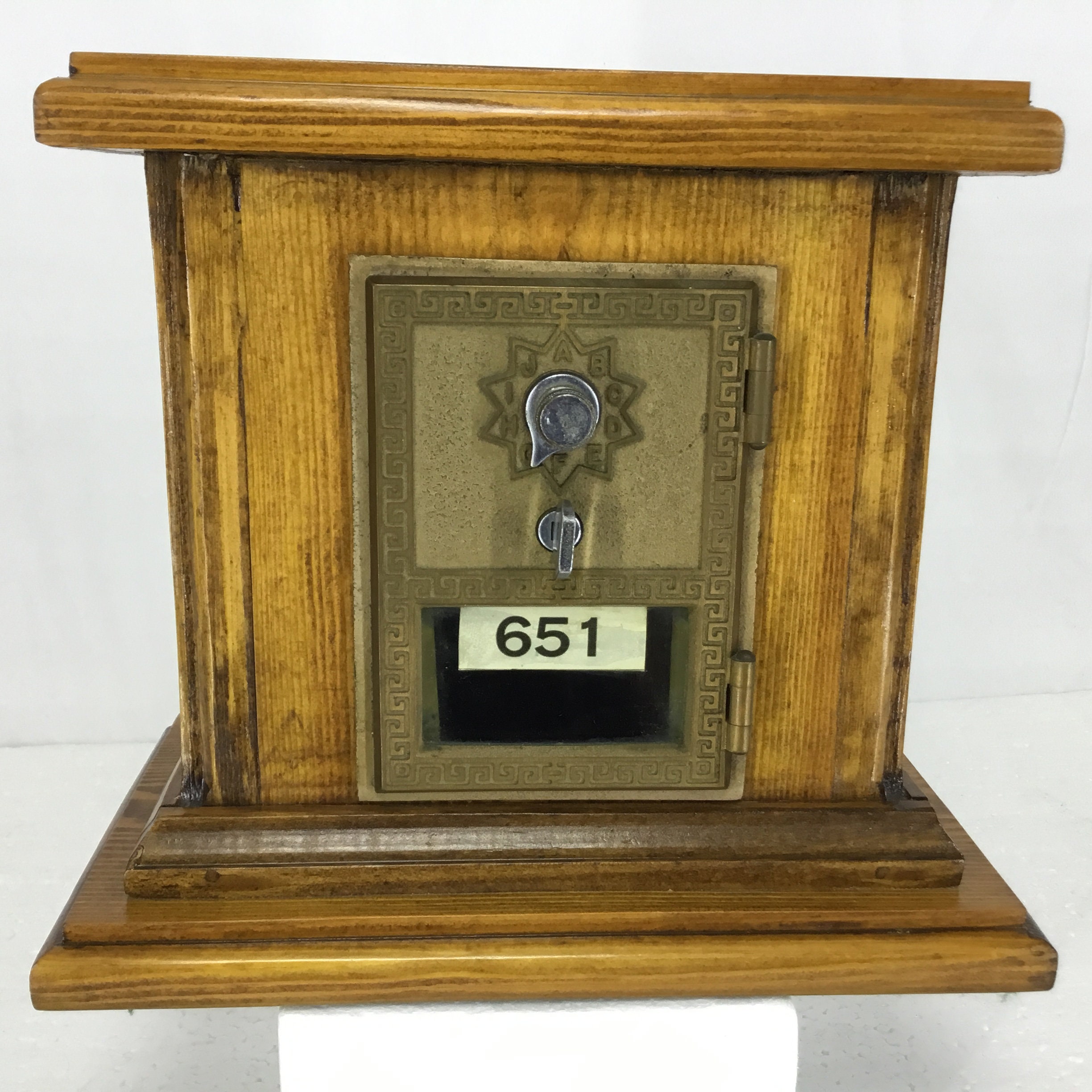 Larger Antique POST OFFICE Lockbox Bank from old Post Office Boxes