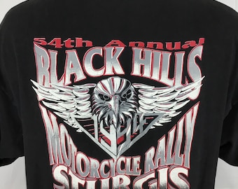 Vintage Sz 2XL TShirt Sturgis Rally Black Hills Harley Eagle Dated 1994