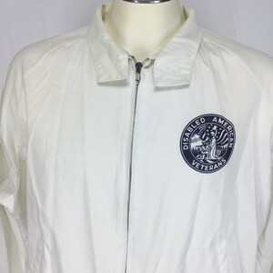 Vintage Sz 2XL Lightweight Jacket Disabled American Veterans YKK Zipper 70s 80s