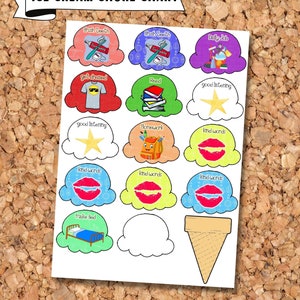 Ice Cream Chore Chart for Little Kids Daily Routine for Kids - Etsy