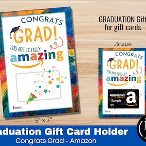 Tarjeta de graduación para tarjeta de regalo - Brillante, Regalo imprimible, Tarjeta de regalo brillante