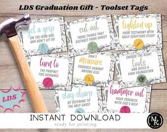 LDS Graduation Gift Toolset Tags, Choose the Right Tools, LDS Youth Printables