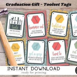 Graduation Gift Toolset Tags, Tools for the Future Printables