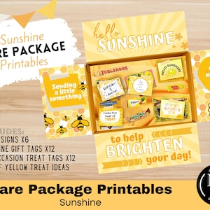 Imprimíveis do pacote Sunshine Care | Downloads de pacotes de cuidados universitários, missionários e militares