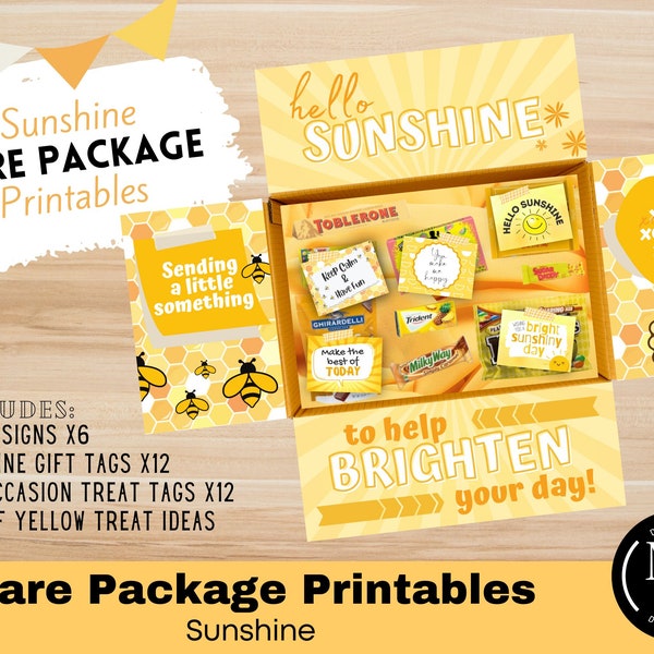 Sunshine Care Package Printables | College, Missionary & Military Care Package downloads