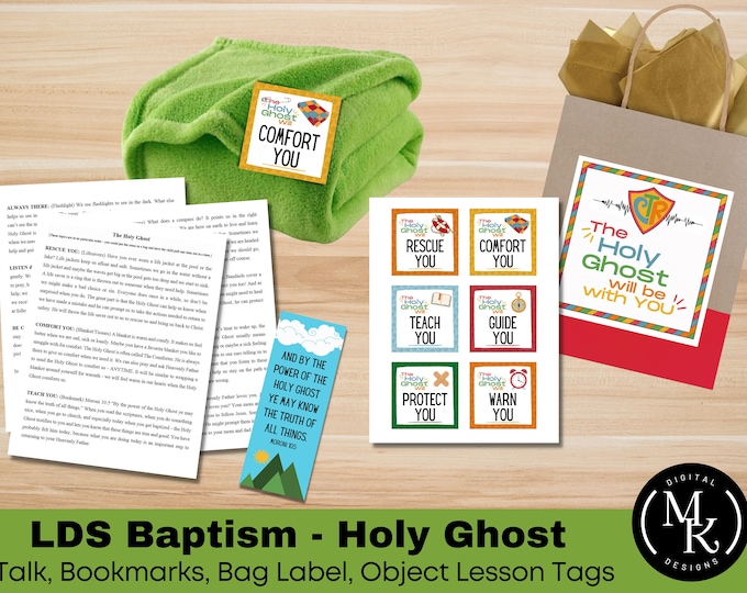 The Holy Ghost is Like a Blanket Poem Card Digital Download LDS Baptism