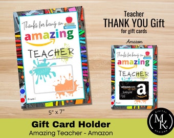 Increíble tarjeta de maestro para tarjeta de regalo, regalo imprimible, tarjeta de regalo de agradecimiento al maestro imprimible