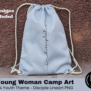 Eu sou um discípulo de Jesus Cristo SVG, arquivos de logotipo PNG - LDS Young Women Girls Camp, 2024 Design de logotipo de tema juvenil para moletom com capuz, camiseta, sacola