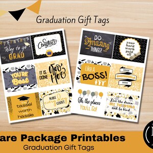 Etiquetas de regalo de graduación, Felicitaciones al graduado, imprimibles de regalos para personas mayores
