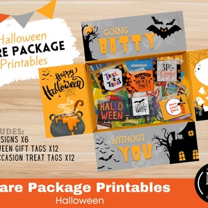 Imprimíveis do pacote de cuidados de Halloween | Downloads de pacotes de cuidados universitários, missionários e militares