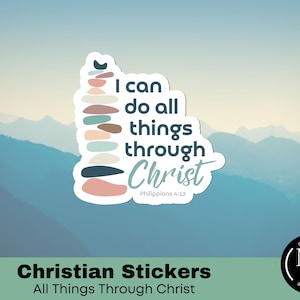 I Can Do All Things Through Christ Sticker, 2023 LDS Youth Theme, Waterproof Vinyl Sticker, Durable Decal