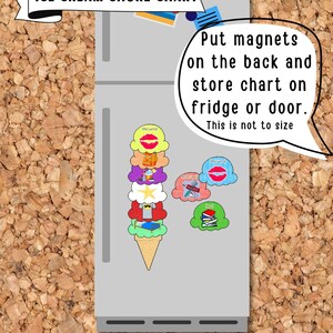 Ice Cream Chore Chart for Little Kids Daily Routine for Kids - Etsy
