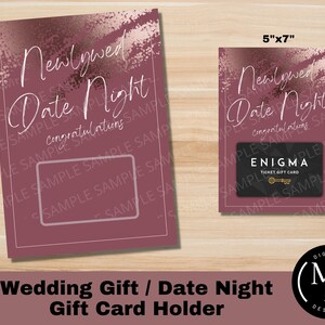 Cadeau de mariage/porte-cartes-cadeaux de soirée - Félicitations génériques imprimables