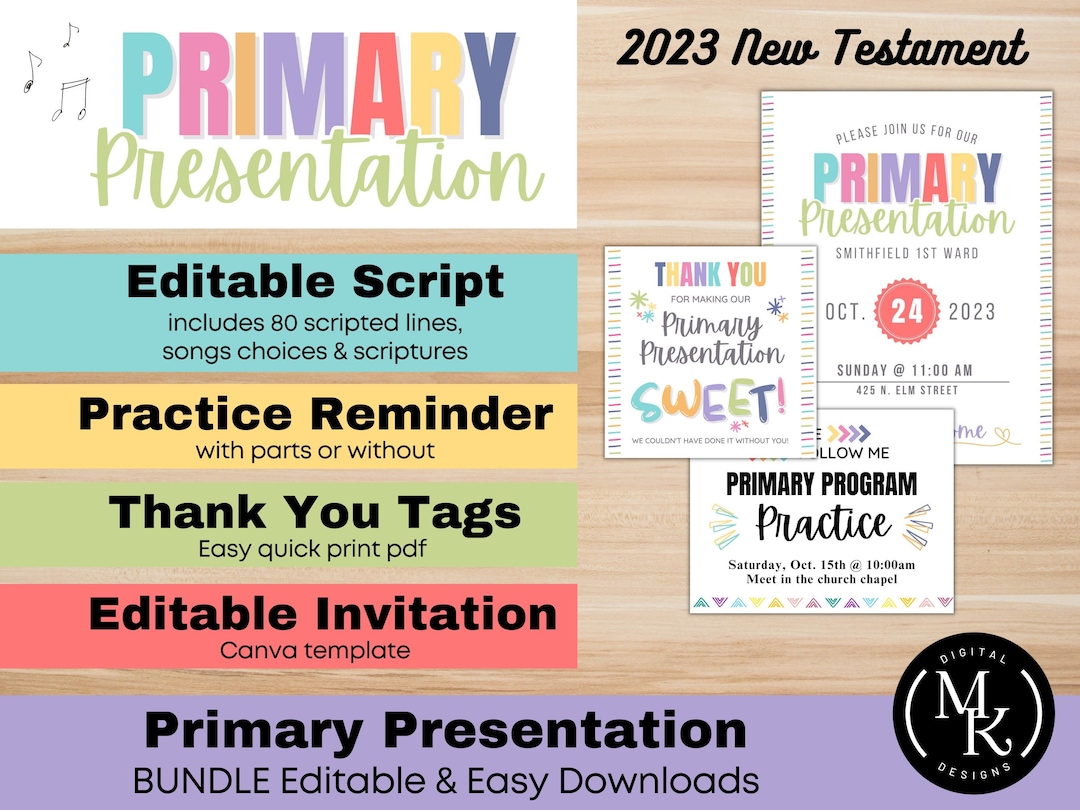 LDS Primary Program Script BUNDLE 2023 New Testament LDS Etsy