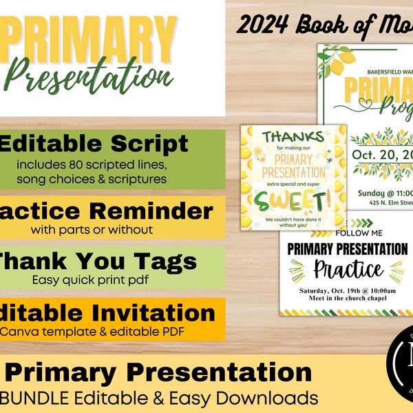 LDS Primary Program Script BUNDLE - 2024 Book of Mormon, LDS Primary Presentation Digital Printables