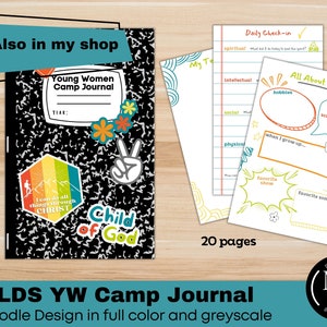 Young Women Girls Camp Planner, Girls Camp Leader Binder, LDS Youth Printables - Etsy