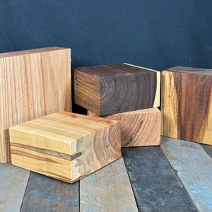 American Hardwood Turning BlanksWalnut Red Oak Maple Red Elm Blanks DIY Wood Block Wood Carving Bowl Blank Woodturners Gift Box Starter Kit