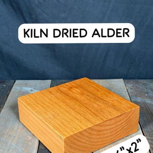 6”x6”x2” Kiln Dried Alder Bowl Turning Blank Lathe Turning Wood Bowl Hardwood Bowl Turning blank Candle Holder Wood Platers Beveled Block