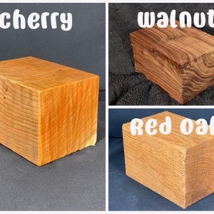 Wood Block 4”x4”x6” Black Walnut Cherry Red Oak Bowl Turning Plank Lathe Turning Wood Bowl Hardwood Bowl Turning Blank Candle Holder Gavel