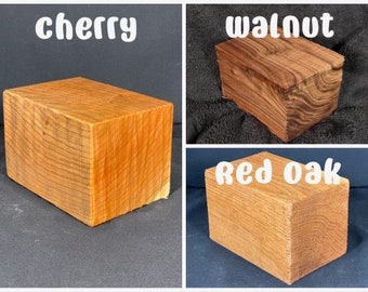 Wood Block 4”x4”x6” Black Walnut Cherry Red Oak Bowl Turning Plank Lathe Turning Wood Bowl Hardwood Bowl Turning Blank Candle Holder Gavel