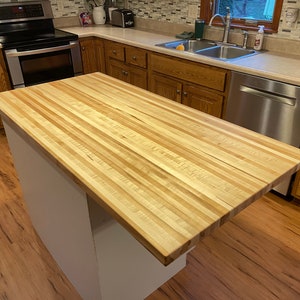 Butcher Block Wood Top Island Top Table Top