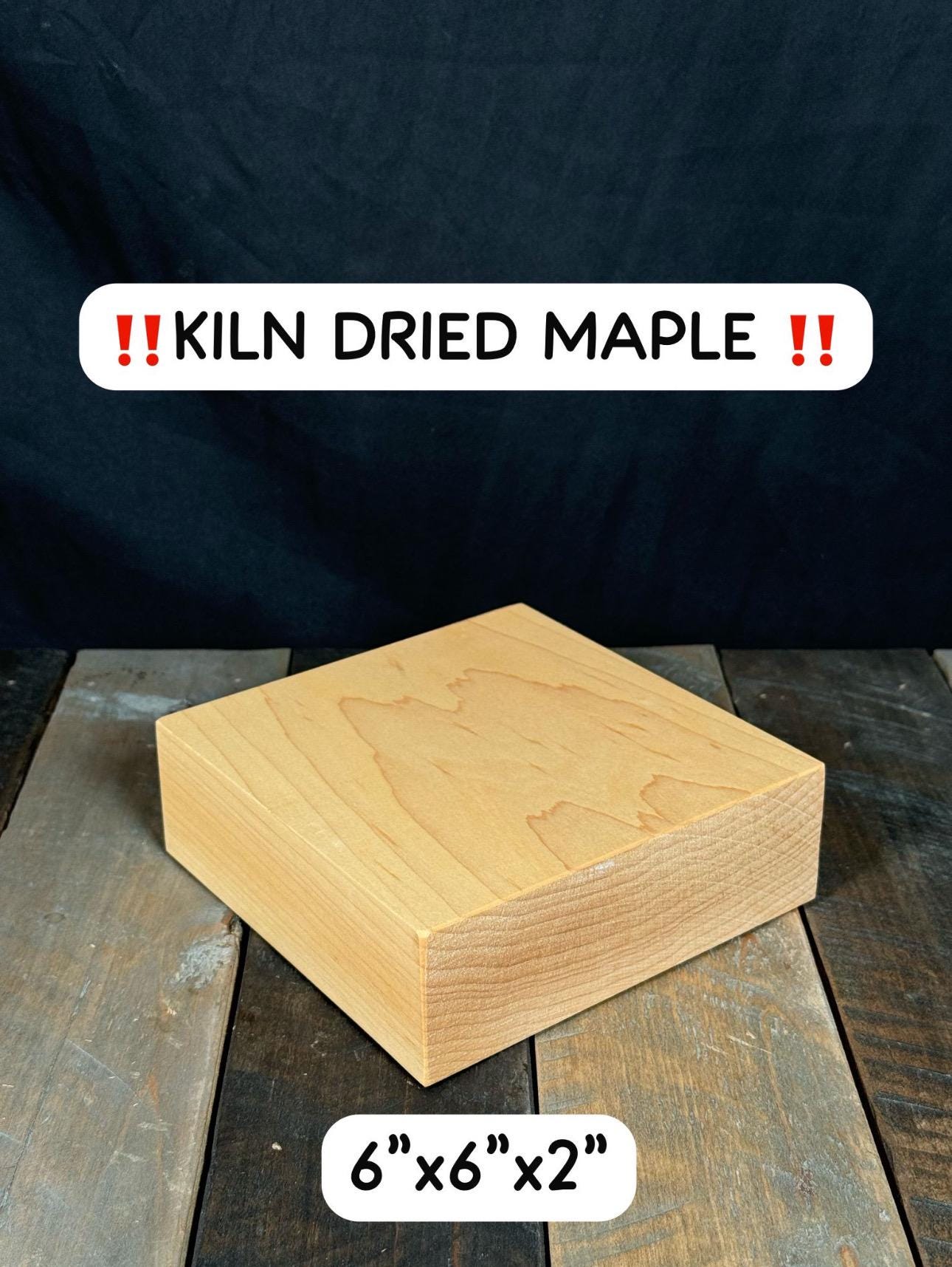 6”x6”x2” Kiln Dried Blank Bowl Turning Blank Lathe Turning Wood Bowl Hardwood Bowl Turning blank Candle Holder Wood Platers Beveled Block