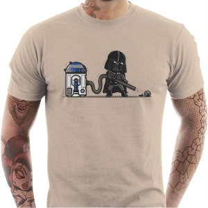 T shirt geek homme R2D2 Sable