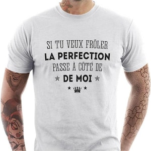 T-shirt humour homme Perfection Blanc