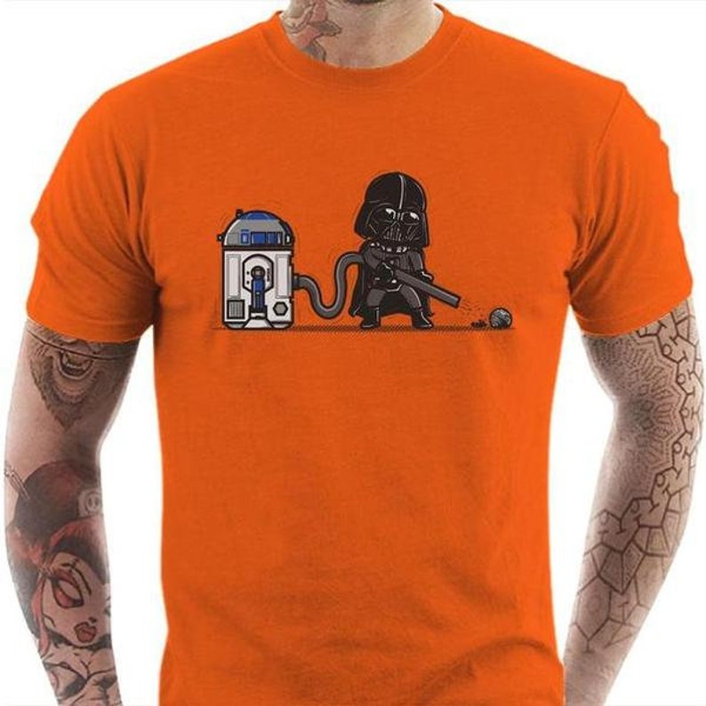 T shirt geek homme R2D2 Orange
