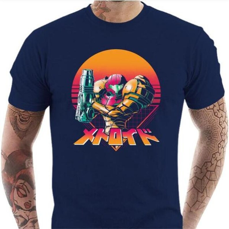 T-shirt geek homme Metroid Retro Hunter image 5