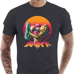 T-shirt geek homme Metroid Retro Hunter image 3