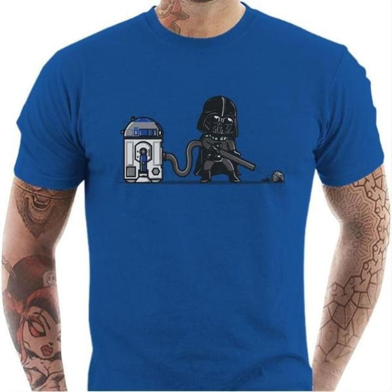 T shirt geek homme R2D2 Bleu Royal