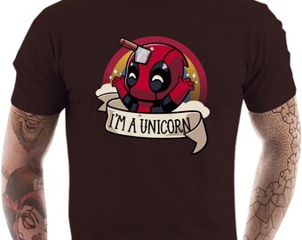 T-shirt geek homme - I am unicorn - Deadpool - tshirt cinéma
